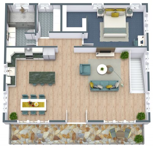 2 Car Garage Apartment Plan