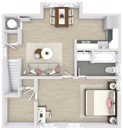 Double Garage Apartment Plan