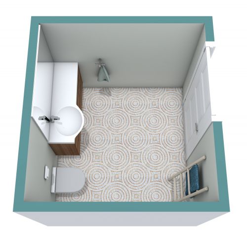 Square Powder Room Small