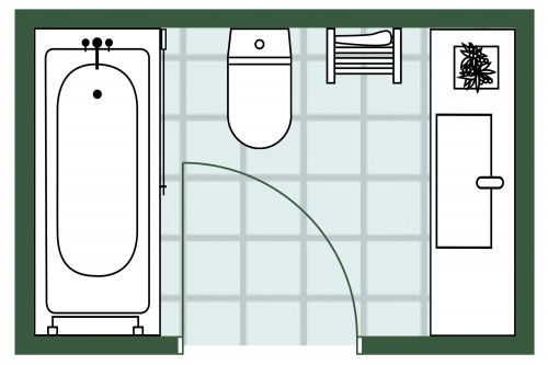 Craftsman Style Bathroom Rectangular Shape