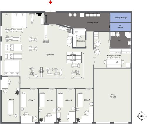 Gym Floor Plan With Offices