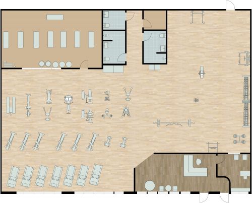 Gym Floor Plan With Yoga Room