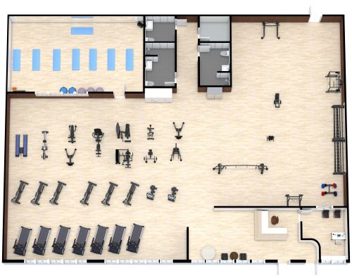 Gym Floor Plan With Yoga Room