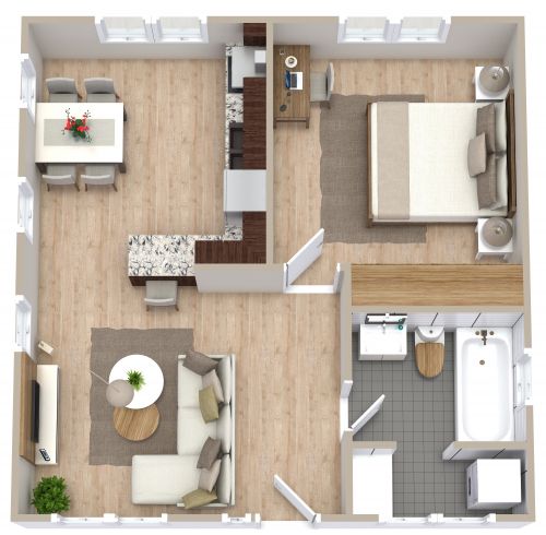 Small House Floor Plan With Bath