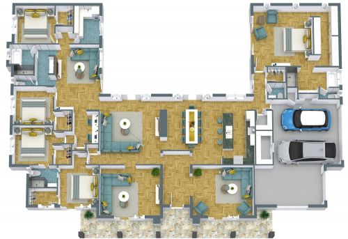 Serene House Layout With Garage