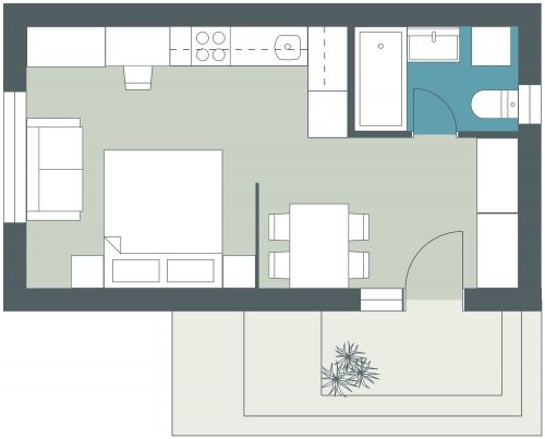 Cozy Tiny House Layout