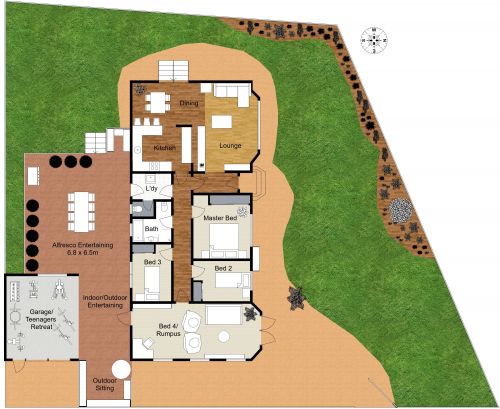 Large Green Garden Site Plan