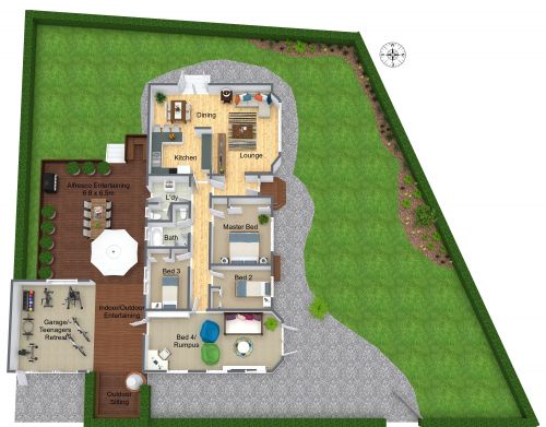 Large Green Garden Site Plan