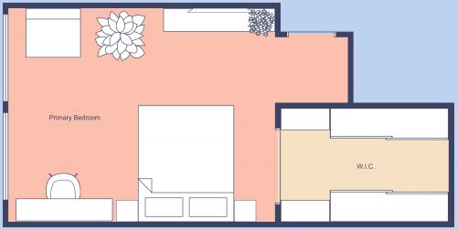 Spacious Primary Bedroom Floor Plan