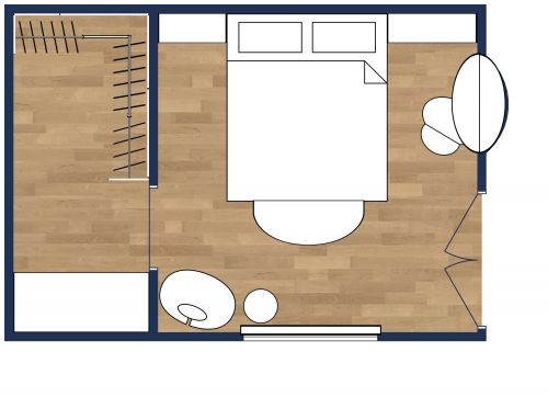 Primary Bedroom Layout With Walk-in Closet