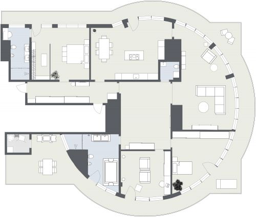 Circular House Floor Plan