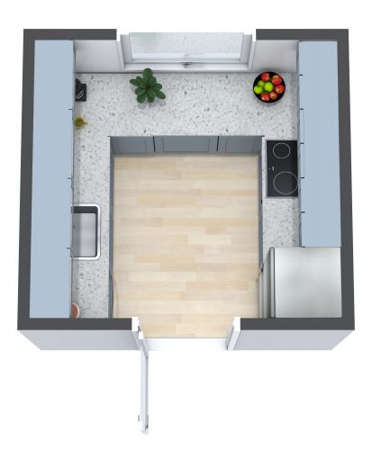 Small U-shaped Kitchen Design