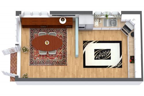 L-Shaped Kitchen Floor Plan