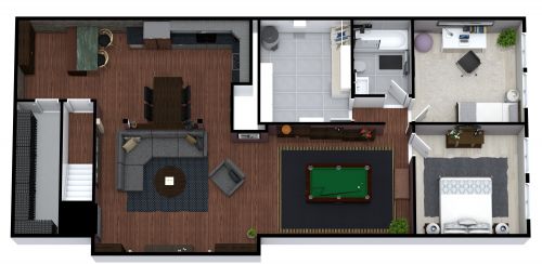 Open Floor Plan Basement