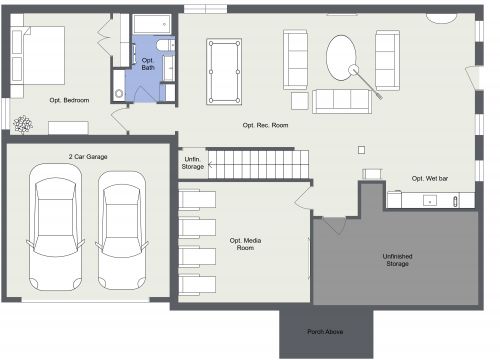 Basement Open Floor Plan Idea