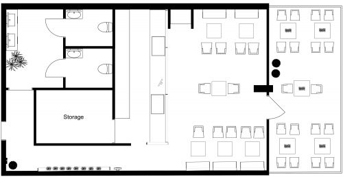 Gorgeous Restaurant Plan With Balcony Seating