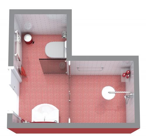 Small L-Shaped Bathroom Layout