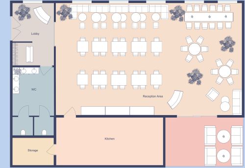 Classic and Stylish Coffee Shop Floor Plan