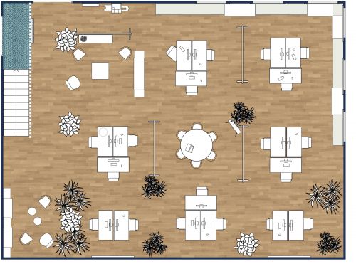 Spacious Open Office Floor Plan