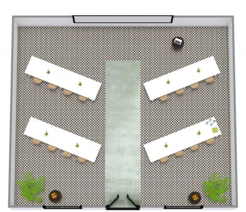 Conference Room Floor Plan V-shaped Style