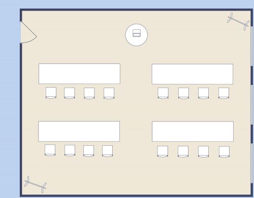 Conference Room Floor Plan Classroom Style