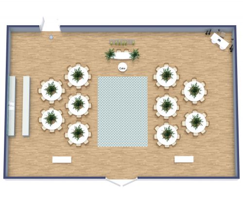 Wedding Floor Plan With Bar and Dance Floor