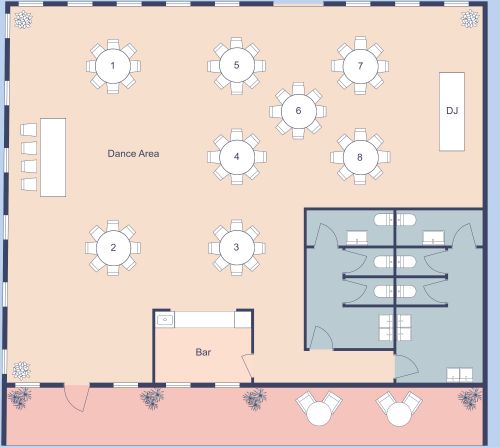 Wedding Venue Floor Plan With Round Tables