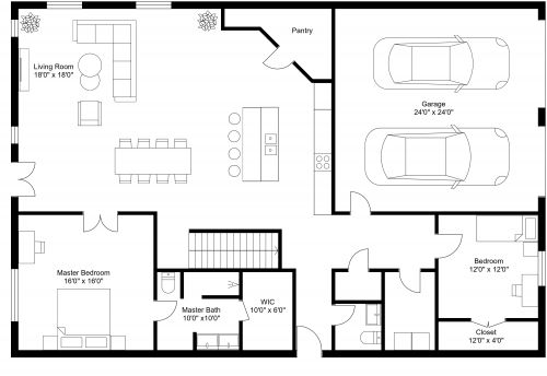 Barndominium House Plan Model 4256