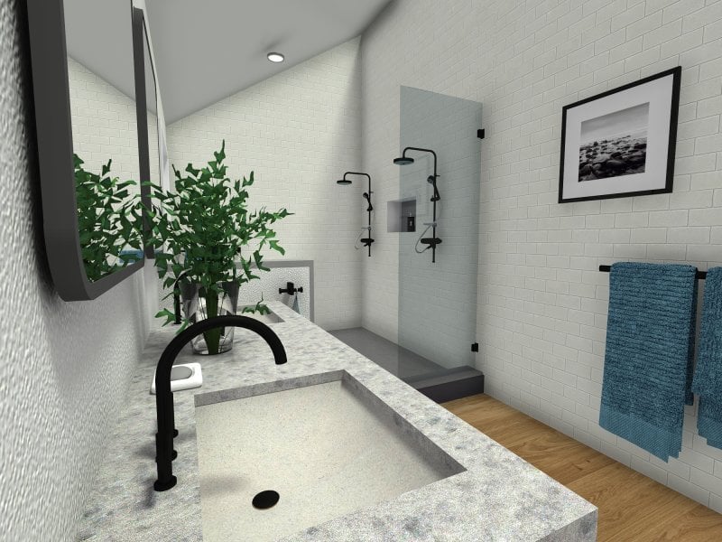 RoomSketcher 3D Photos Scandinavian Bathroom