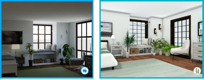 3D rendering Floorplanner vs. RoomSketcher