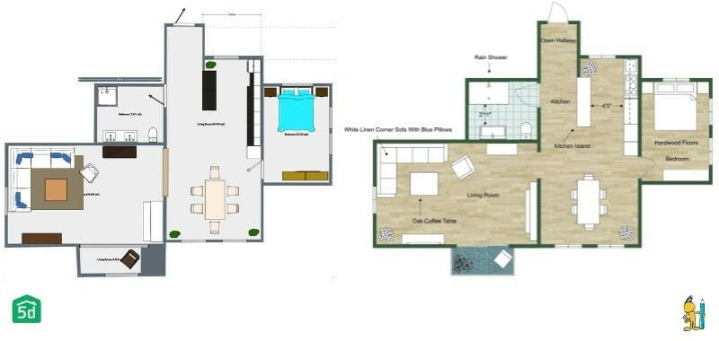 2D floor plan comparison