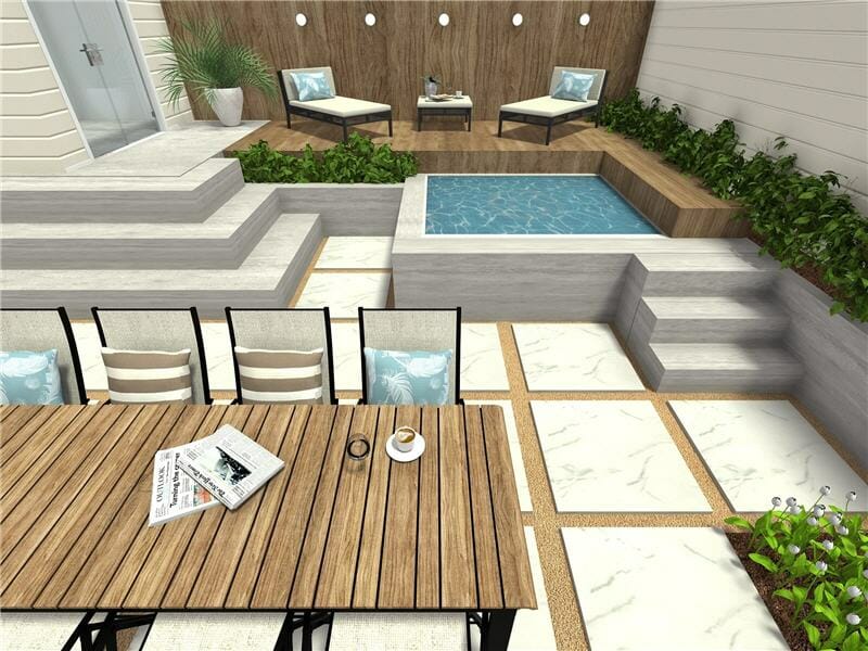 Outdoor backyard design