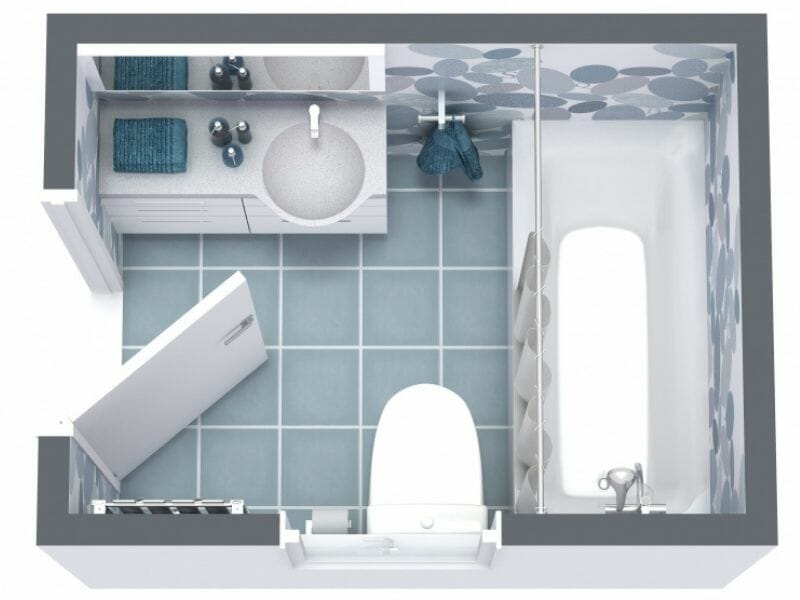 5x7 bathroom size with bathtub