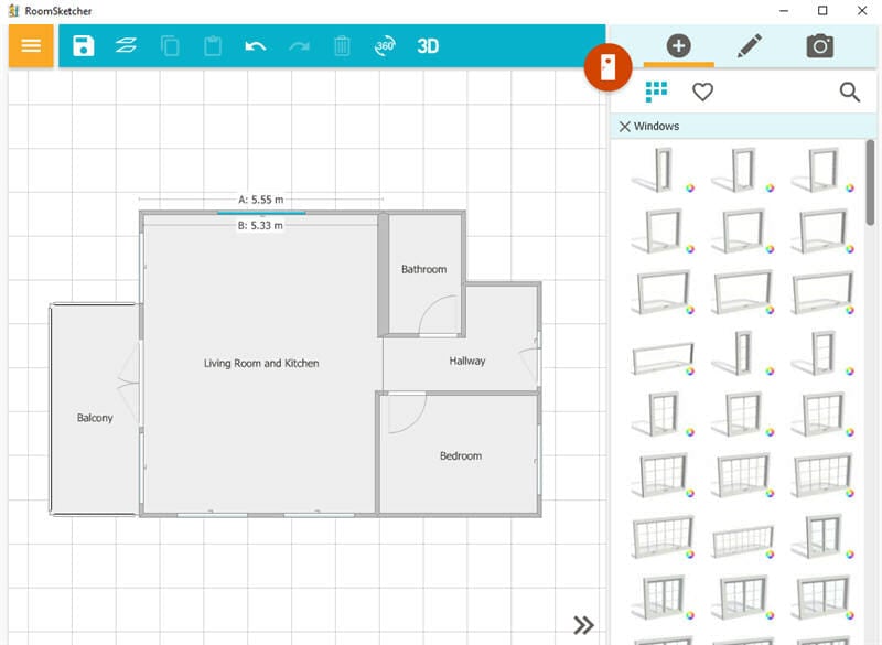 Add Windows drag and drop to floor plan