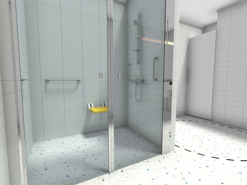 Assisted living shower design