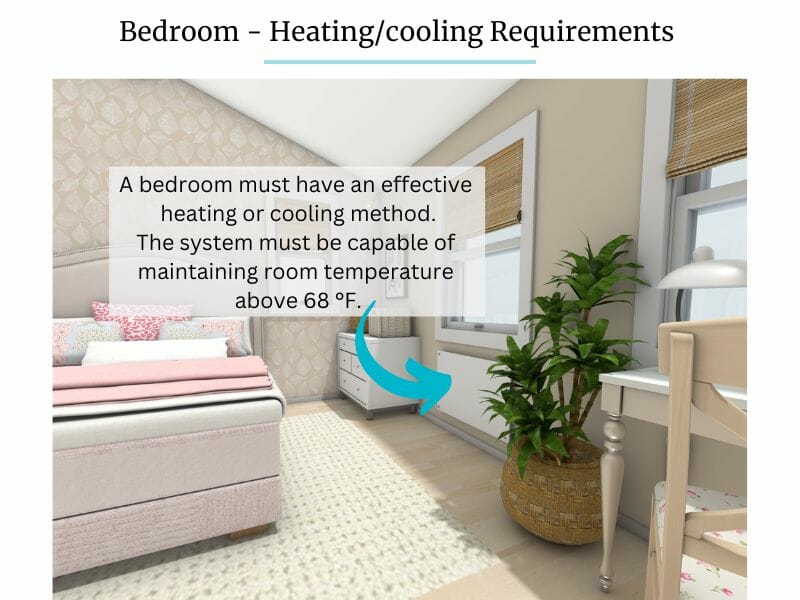 Heating and cooling rules for bedroom