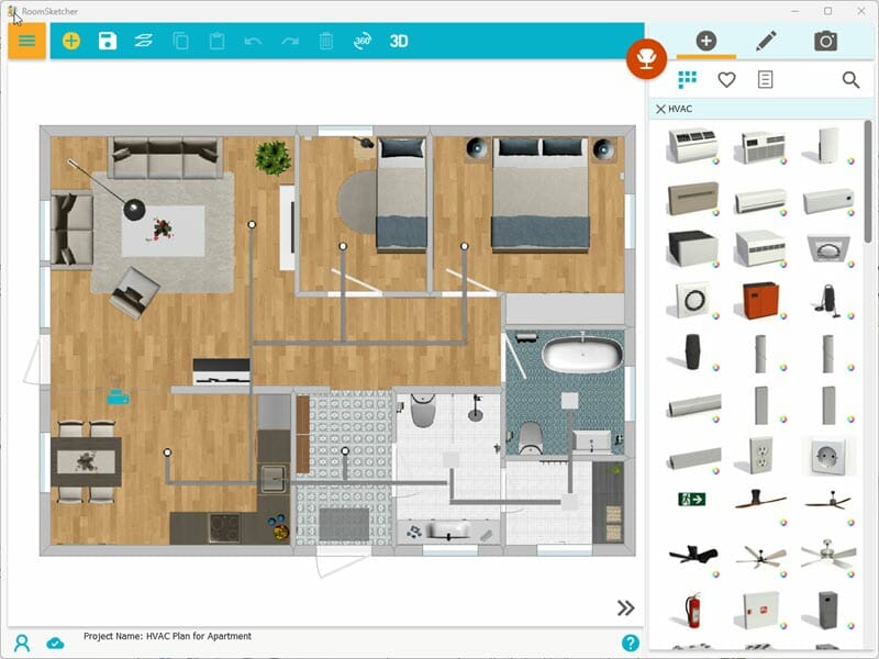 hvac drawing app