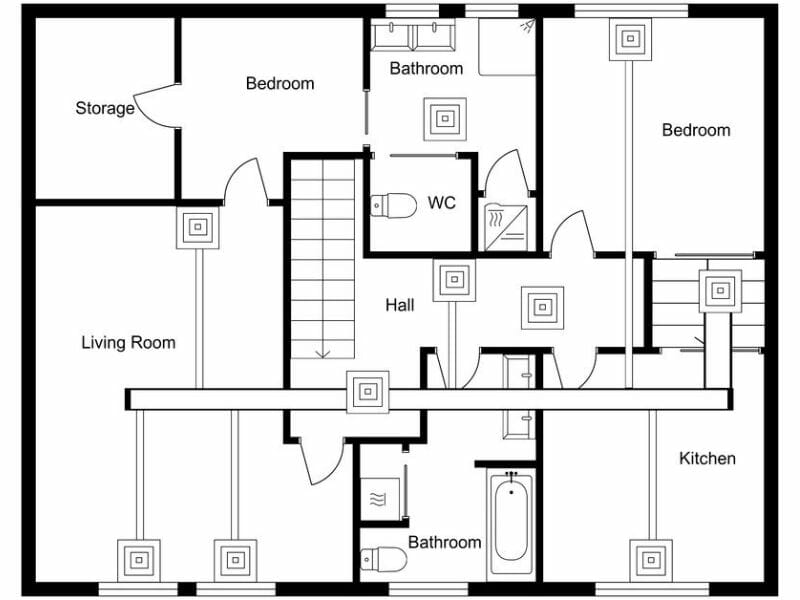 HVAC layout drawing for home