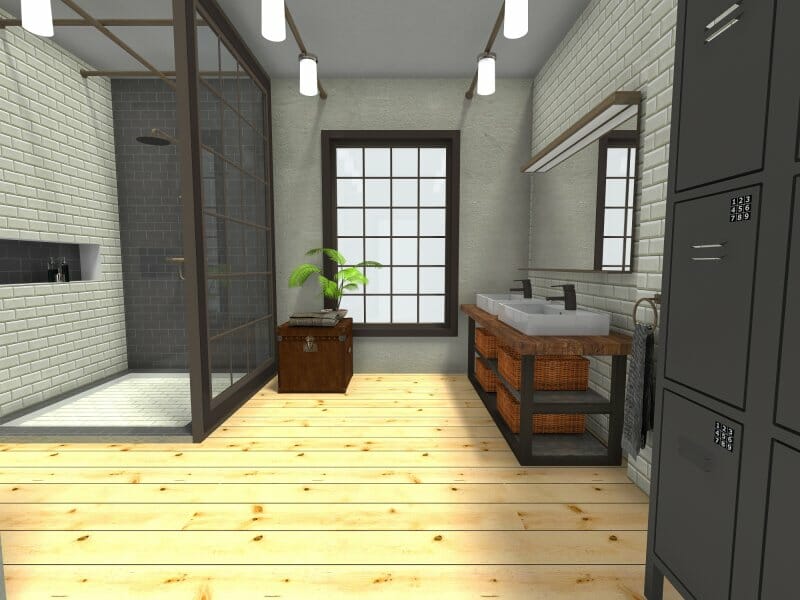 Industrial bathroom style design