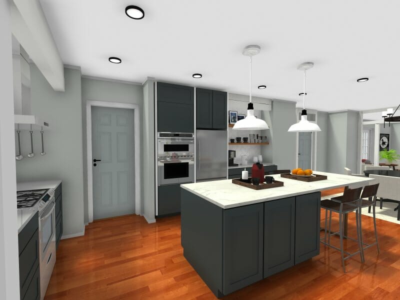 Modern farmhouse kitchen with island