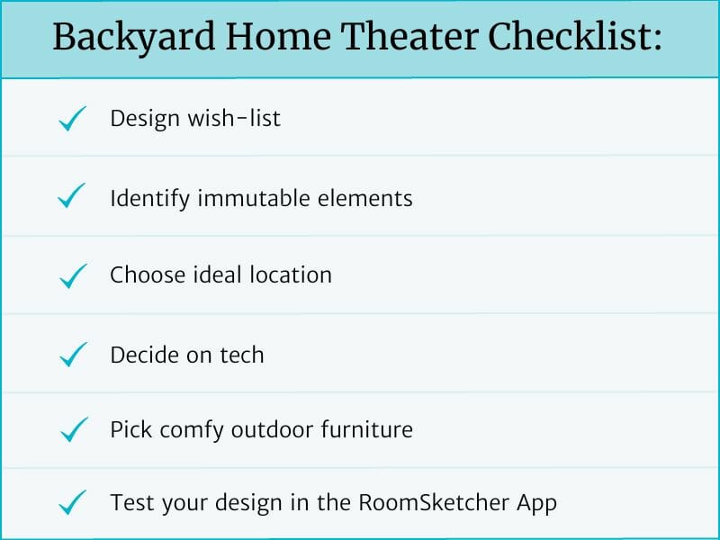 Outdoor home theater checklist