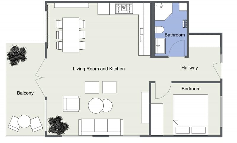 Standard 2D floor plan colors