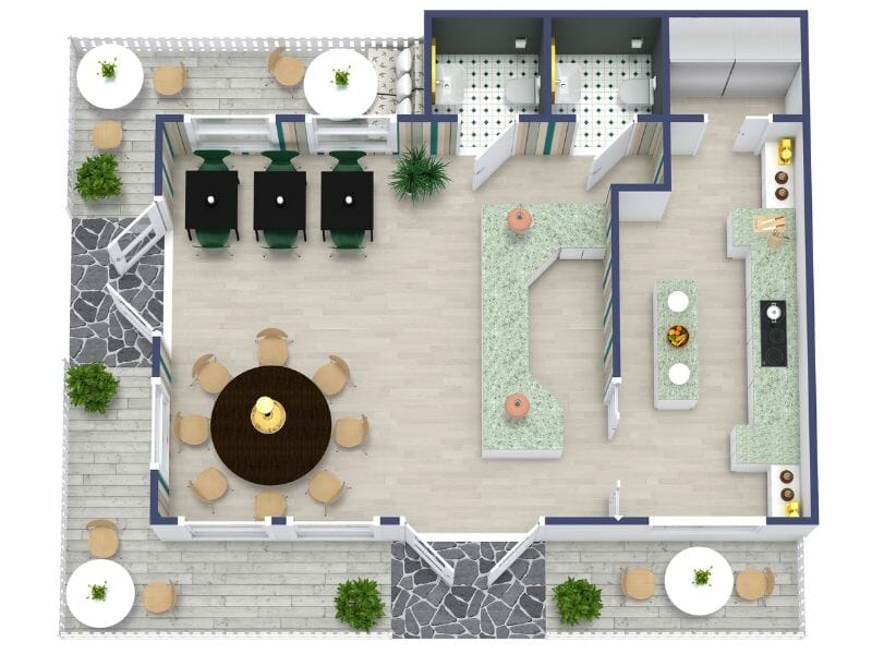 Restaurant floor plan