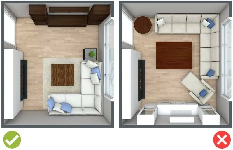 room and furniture size