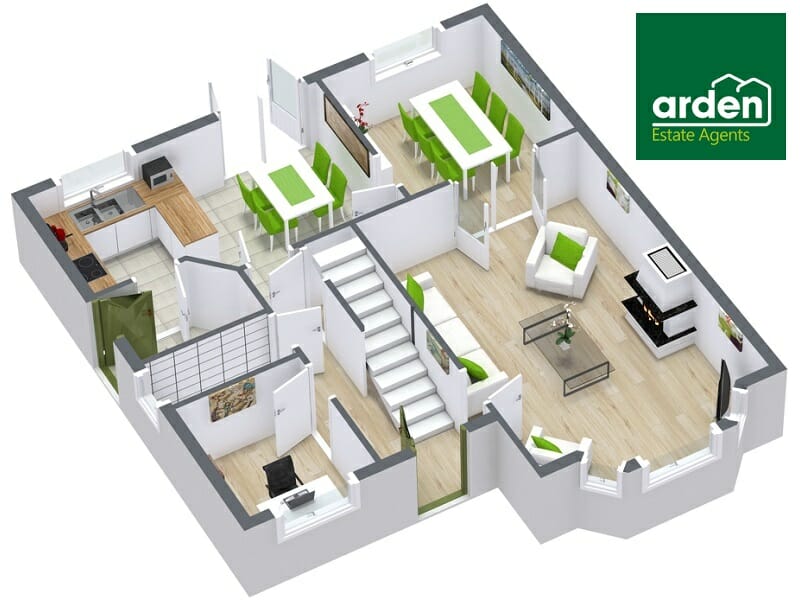 Arden branded 3d floor plan