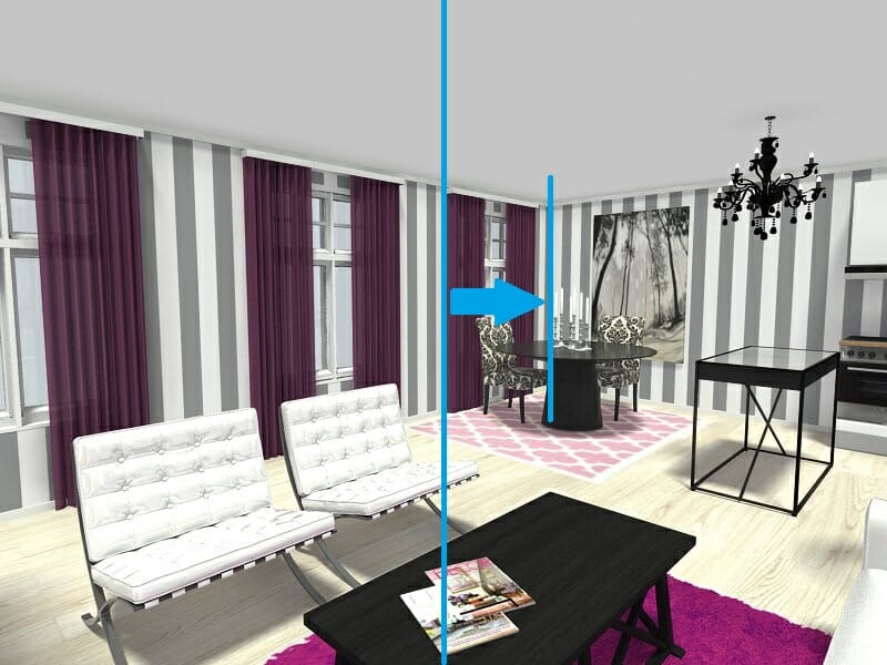 RoomSketcher dynamic 3D interior design photos