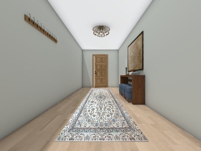 Rug size and placement hallway