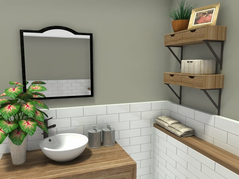 Accessories for rustic bathroom style