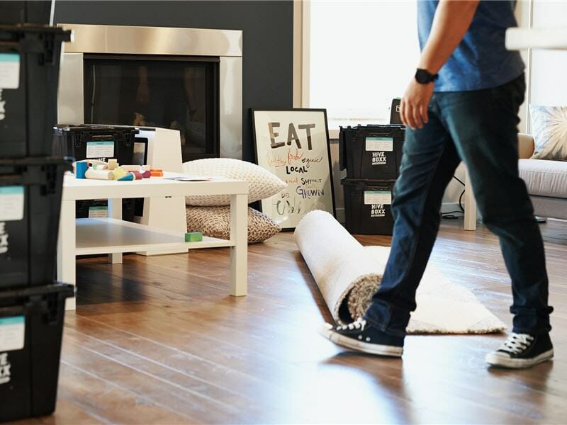 Man walking in apartment