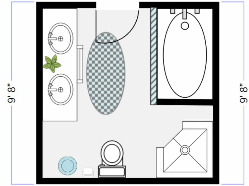 SmartDraw bathroom design software